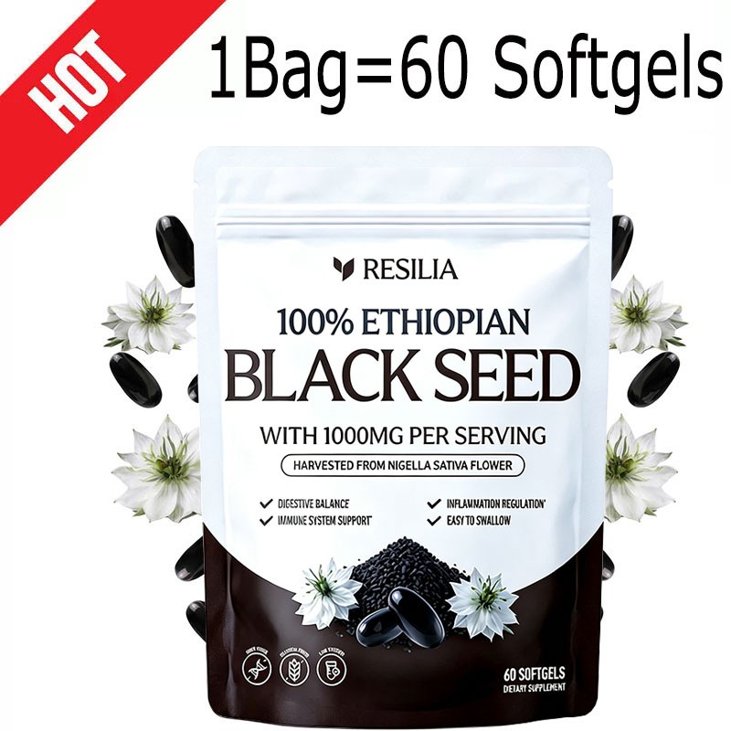 5X Resilia Ethiopian Black Seed Oil 1000MG Softgels 60 Counts Organic Natural