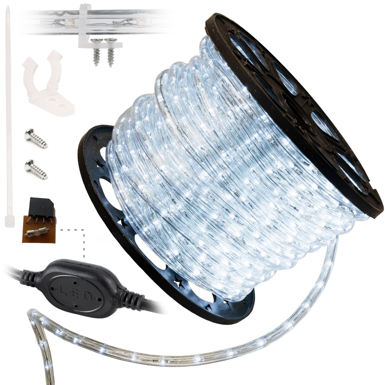 Cool White LED Rope Light Accent Lighting Outdoor 10/20/25/50/100/150FT/300FT