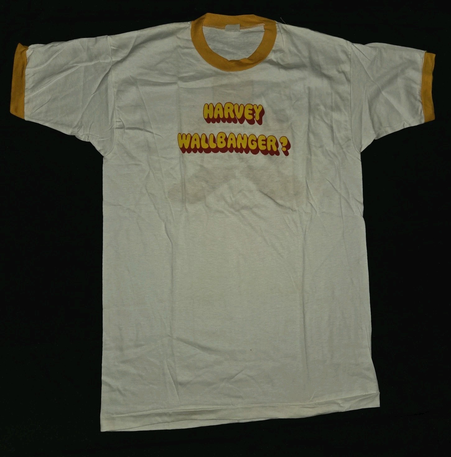 Vtg 1970s Harvey Wallbanger Cocktail Recipe Tee Champion Ringer T-Shirt 20\