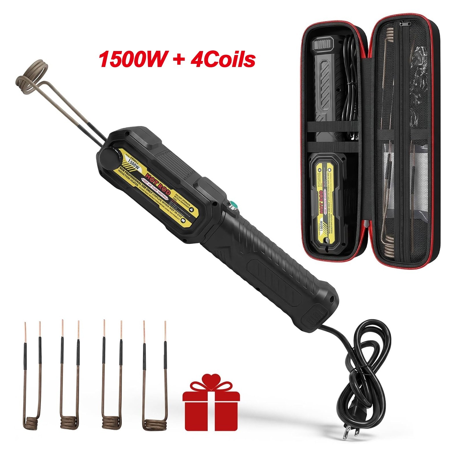 1500W Magnetic Induction Heater Kit, Flameless Bolt Heater with Multiple Coils 1500W Magnetic Induction Heater Kit, Flameless Bolt Heater with Multiple Coils