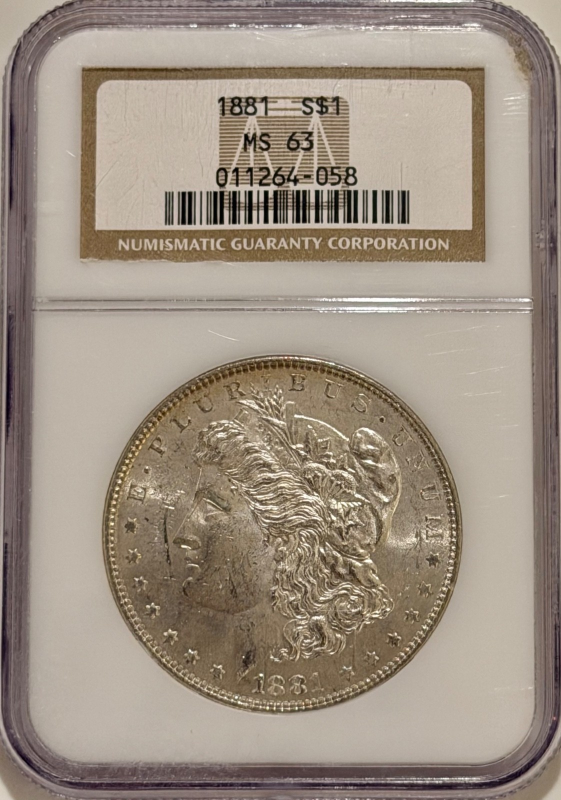 1881 P Morgan Silver Dollar NGC MS63 Better Date Morgan