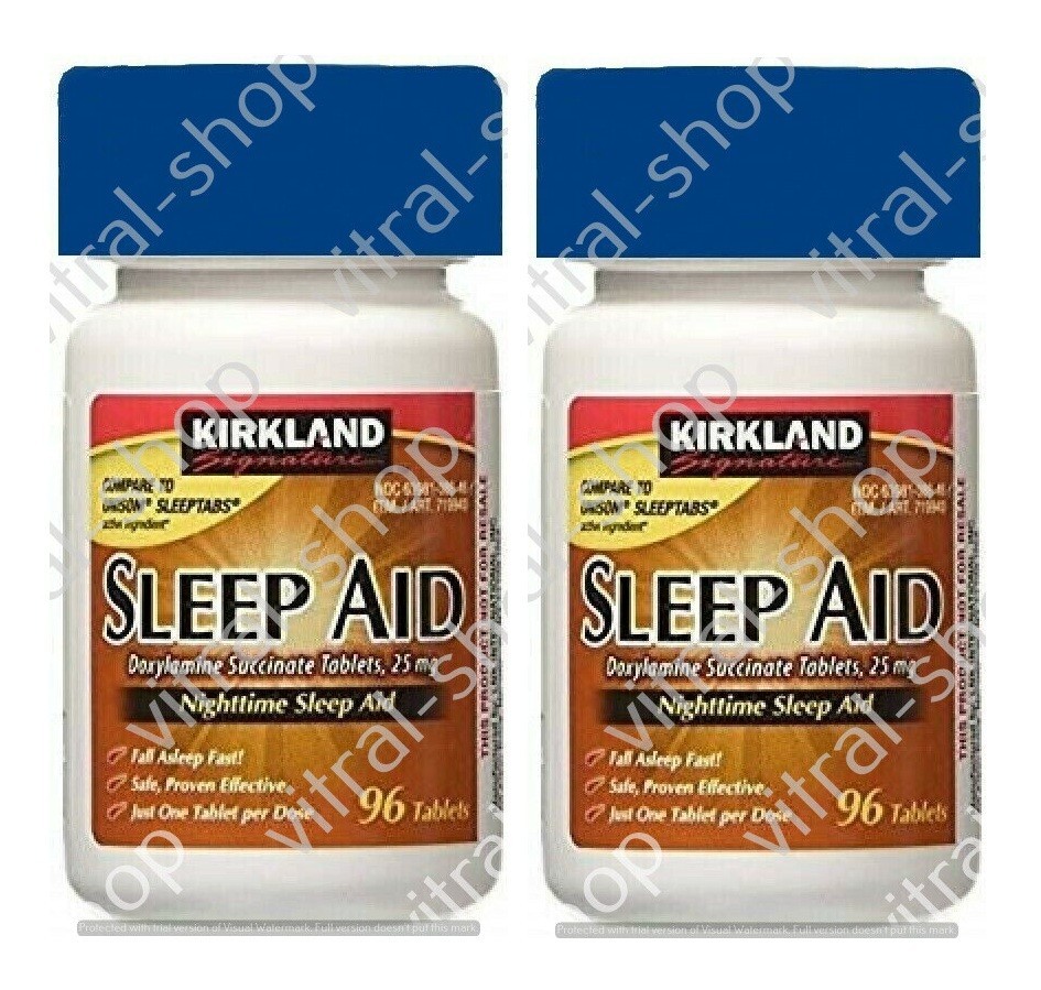 Kirkland Signature Sleep Aid Doxylamine Succinate 192 Tablets 25 Mg EXP 03/2028