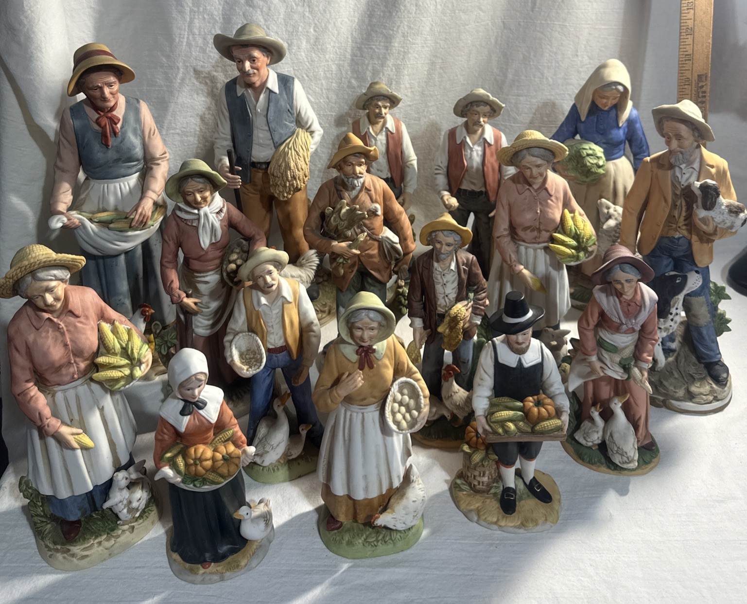 VTG Home Interiors Aged People Porcelain Figurines Homco Farm Animals Harvest 16 VTG Home Interiors Aged People Porcelain Figurines Homco Farm Animals Harvest 16