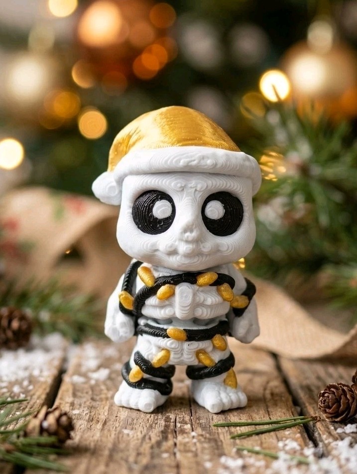 Wigglitz Very Rare Shiny Goldbones Skeleton From Christmas Series 2025 