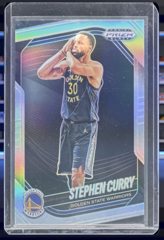 2024-25 Panini Prizm Black Stephen Curry Silver Prizm #7 Warriors Night Night
