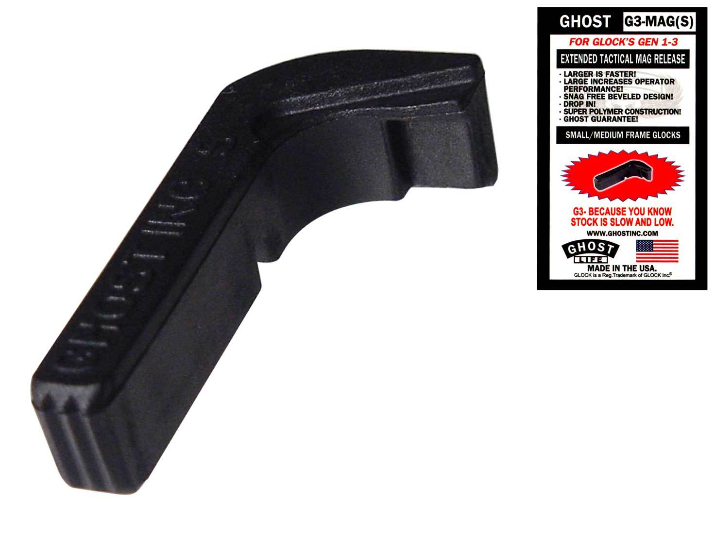 Ghost Extended Magazine Release (S) For Glock GEN 1-3 17 19 22 23 26 27 34 35 37
