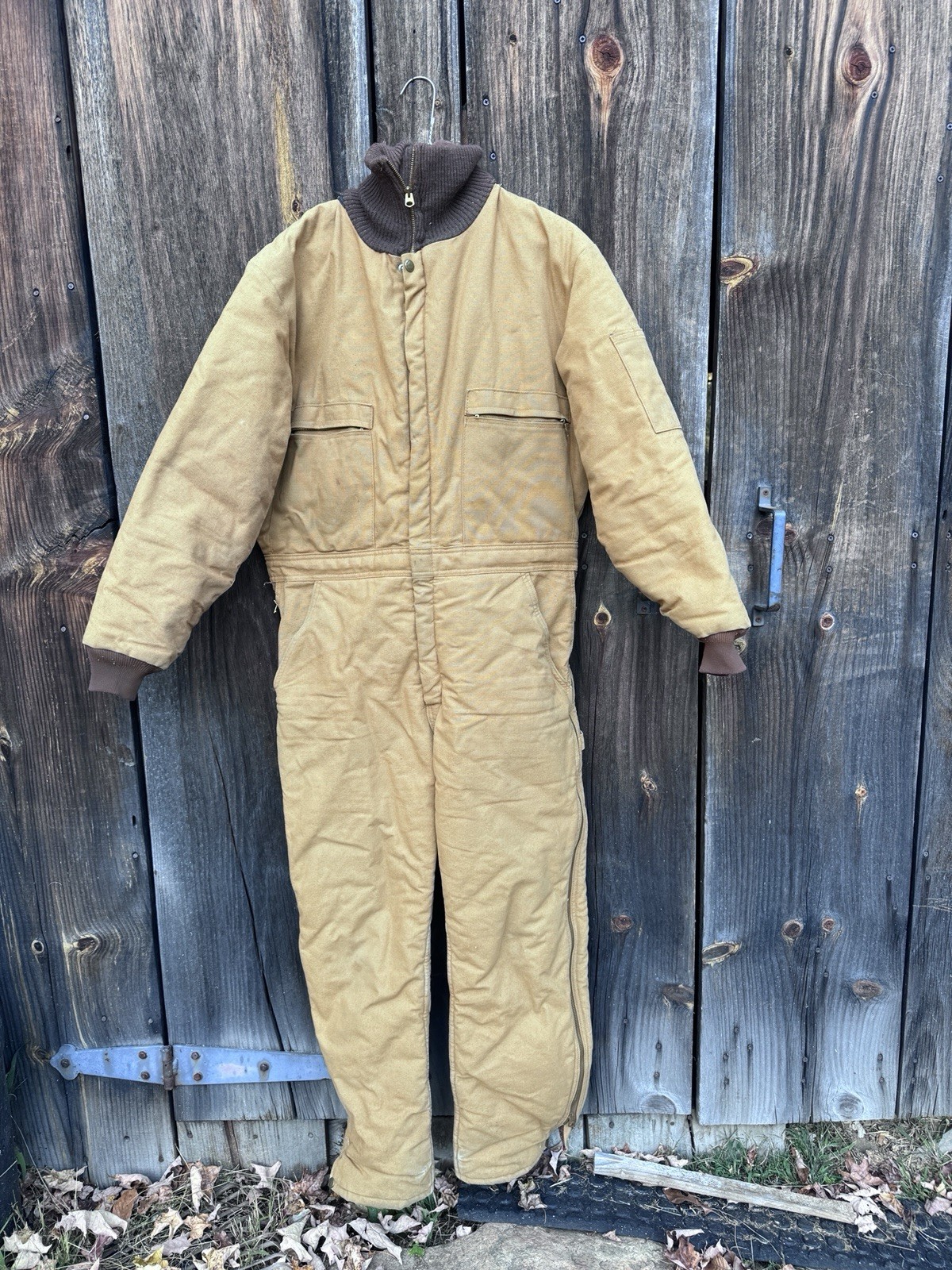 Vintage WearGuard Insulated Coveralls Mens Medium Short Brown Duck USA Workwear