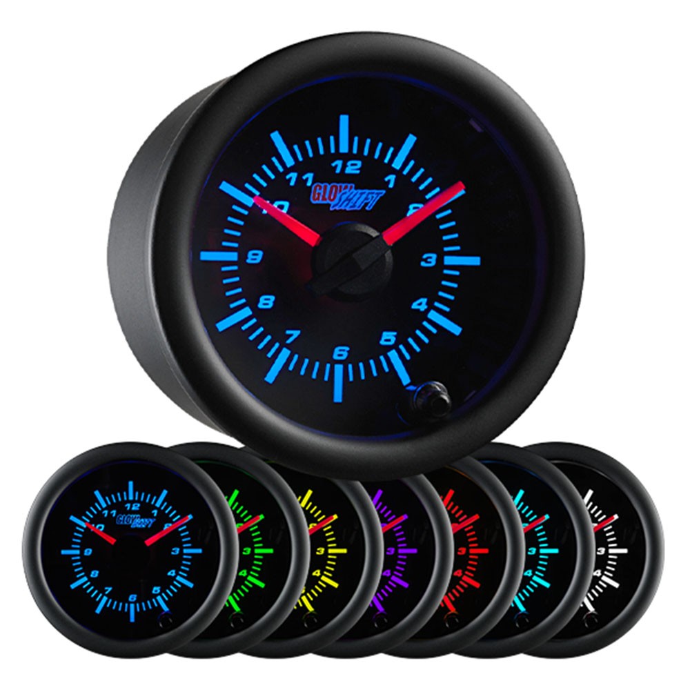 GlowShift Dual Analog Clock Gauge Kit, 2-1/16\