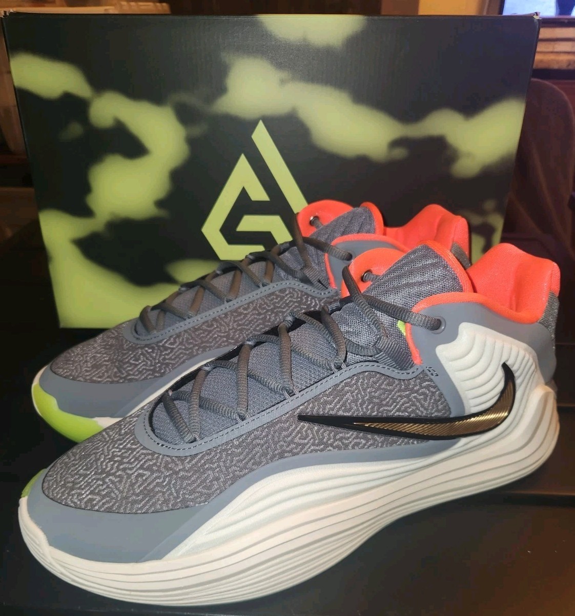 ** Used Lightly ** Nike Giannis Freak 7 HF3450-008 Mens Size 13  Grey White...