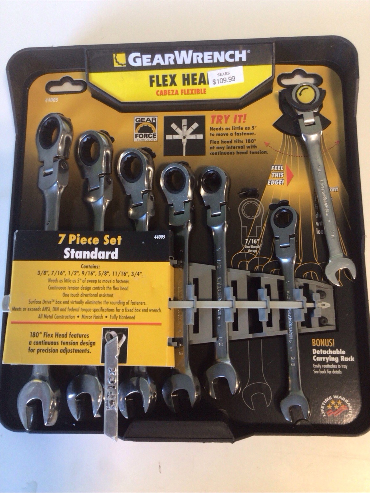 Gear Wrench SAE Flex Combination Ratcheting Wrench Set (7-Piece)  Brand New