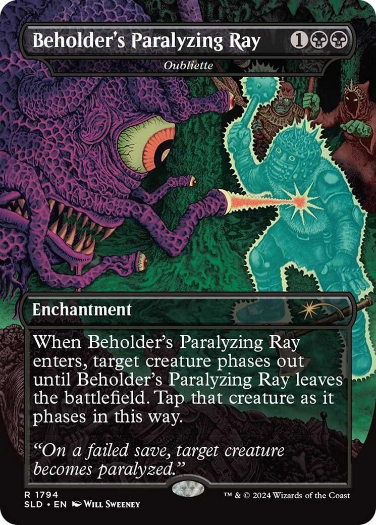 Beholder\'s Paralyzing Ray - Oubliette #1794 (NM) Secret Lair Drop S... (SLD) MTG
