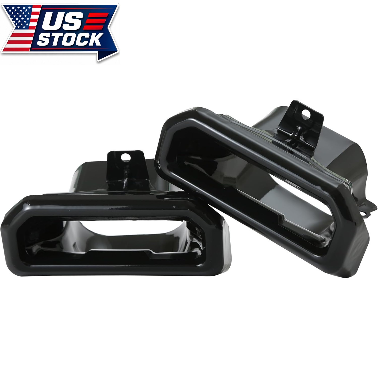 2253506 Exhaust Bezels Gloss Black For Chevy Silverado 1500 GMC Sierra 19-23
