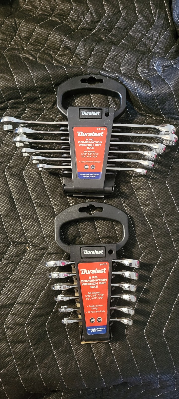 New Duralast 64-005 SAE 6pc Combo Wrench Long Pattern 12-Point & 64-015 Stubby
