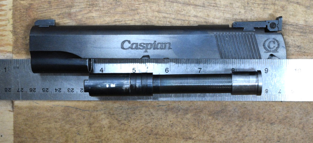 1911 Caspian Government slide With Champion Sight, 9mm barrel and internal parts 1911 Caspian Government slide With Champion Sight, 9mm barrel and internal parts