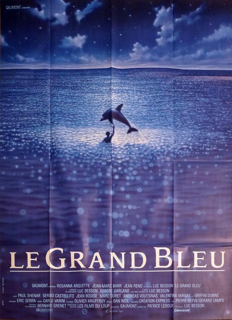 THE BIG BLUE - BESSON / DIVING / DOLPHIN - LE GRAND BLEU - ORIGINAL MOVIE POSTER
