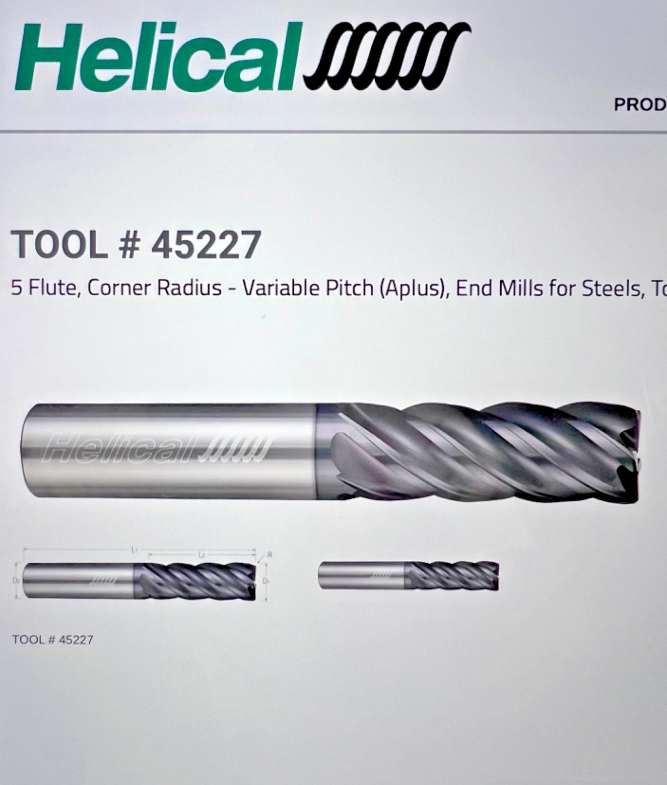 HELICAL #45227 HEV-R-50375-R.030, 3/8 HELICAL #45227 HEV-R-50375-R.030, 3/8