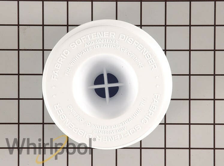 New Genuine OEM Whirlpool Washer Fabric Softener Dispenser Cup WP63594