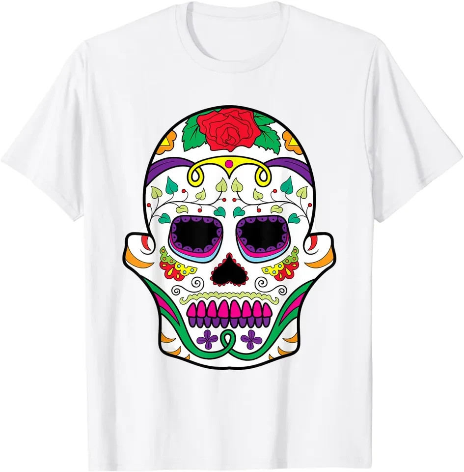 Sugar Skull Day of the dead Dia de los Muertos halloween T-Shirt