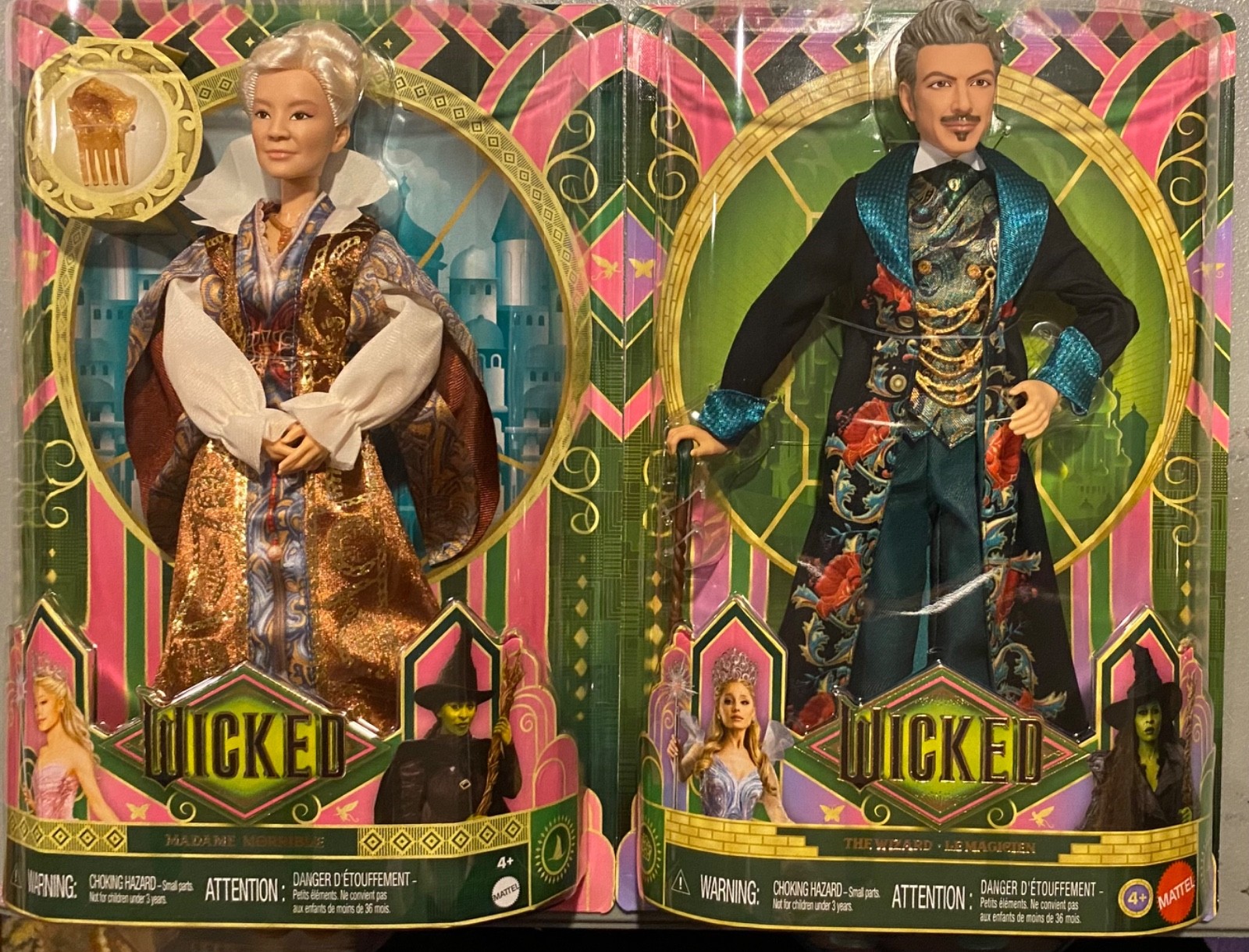 NEW Wicked For Good Movie WIZARD DOLL Jeff Goldblum & Wicked Madame Morrible