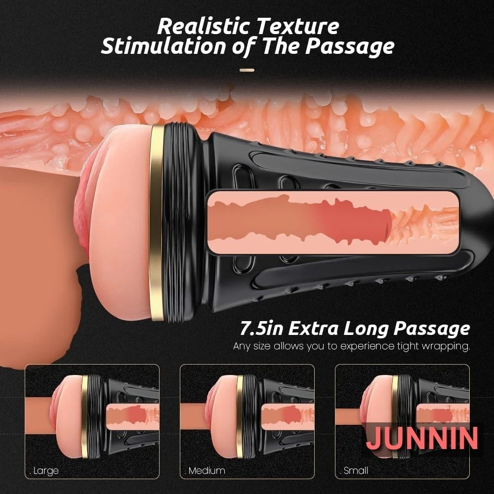 Premium High Quality Realistic Male Stroker Pocket Pussy7.5 Inch Deep Textured