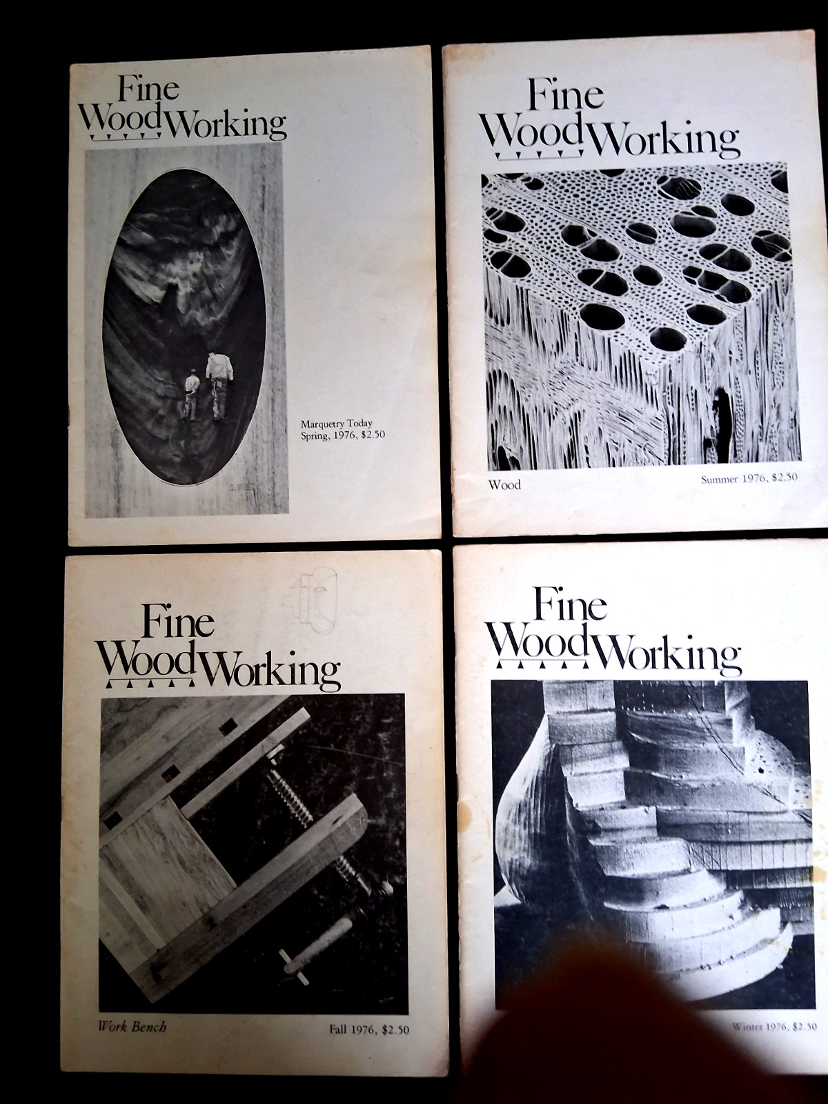 Fine Wood Working Magazine / Vintage 1976 Compete Set [Vol. 1 Issues 2 to 5]