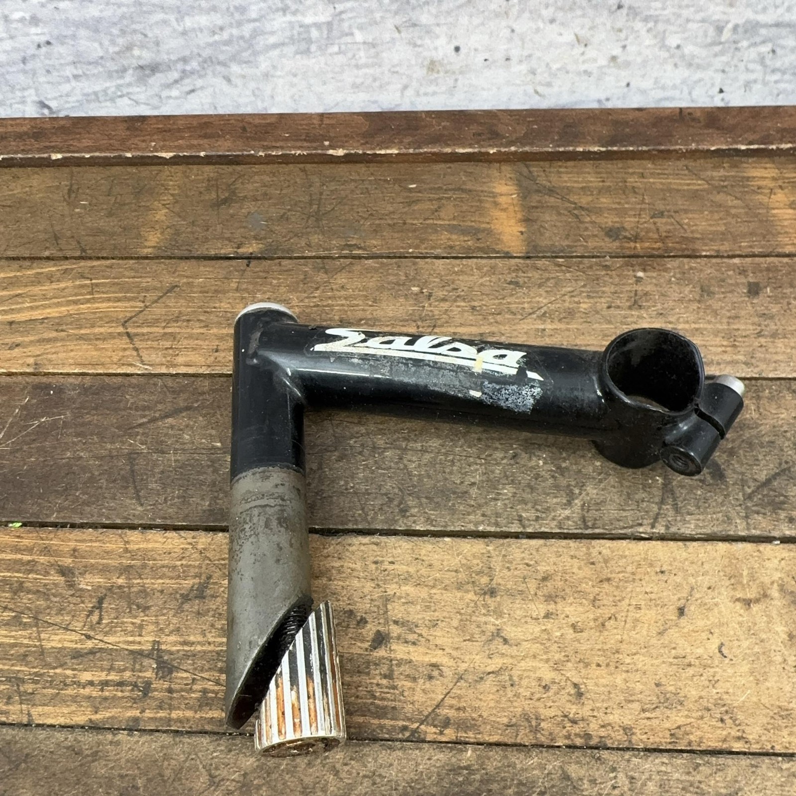 Vintage Salsa Quill Stem 25.4 Clamp Black Steel 130 mm Drop 22.2 1\