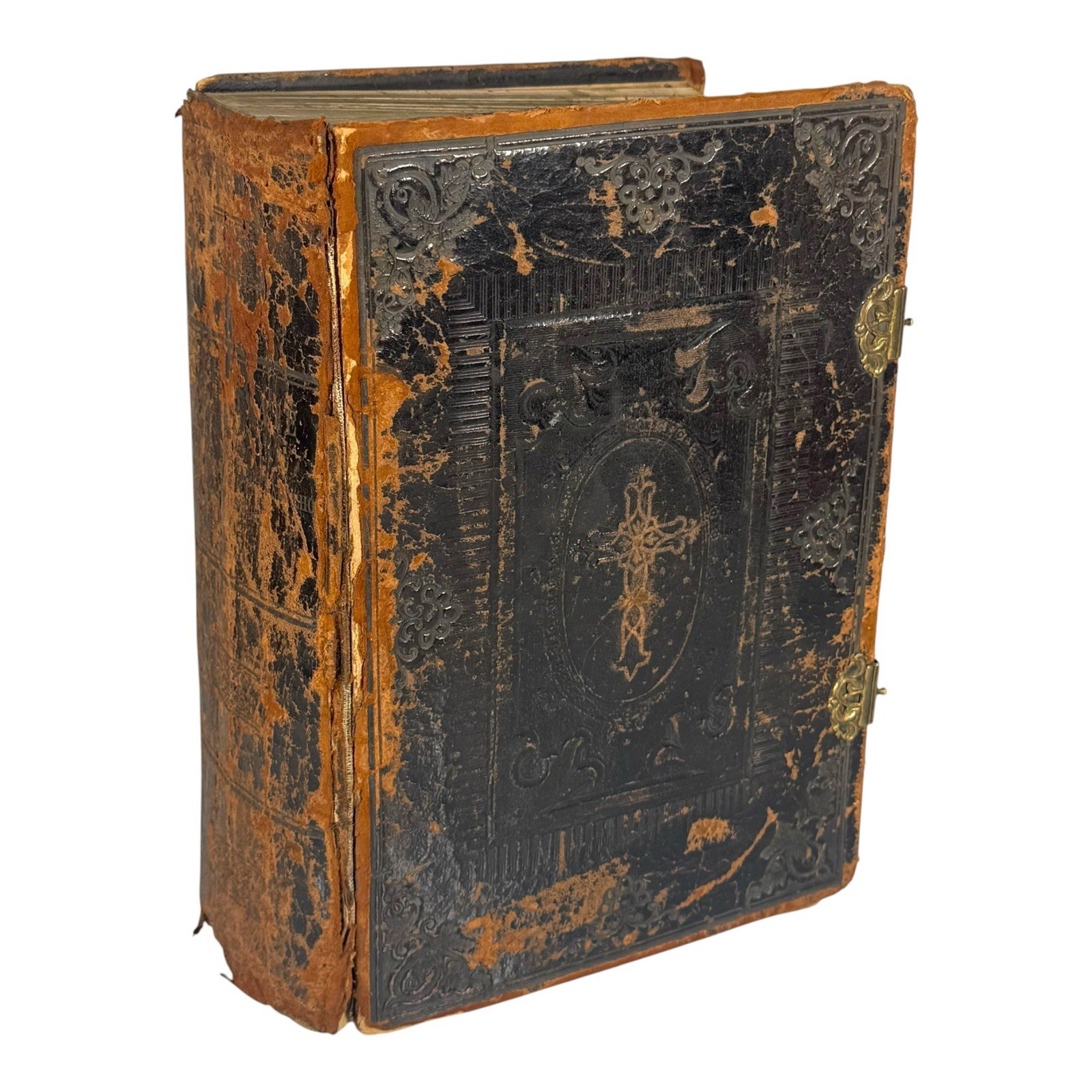 Antique 1862 Bohemian Holy Bible “Bibli Svate” Czech Prague HEAVY w/ Brass Clasp Antique 1862 Bohemian Holy Bible “Bibli Svate” Czech Prague HEAVY w/ Brass Clasp