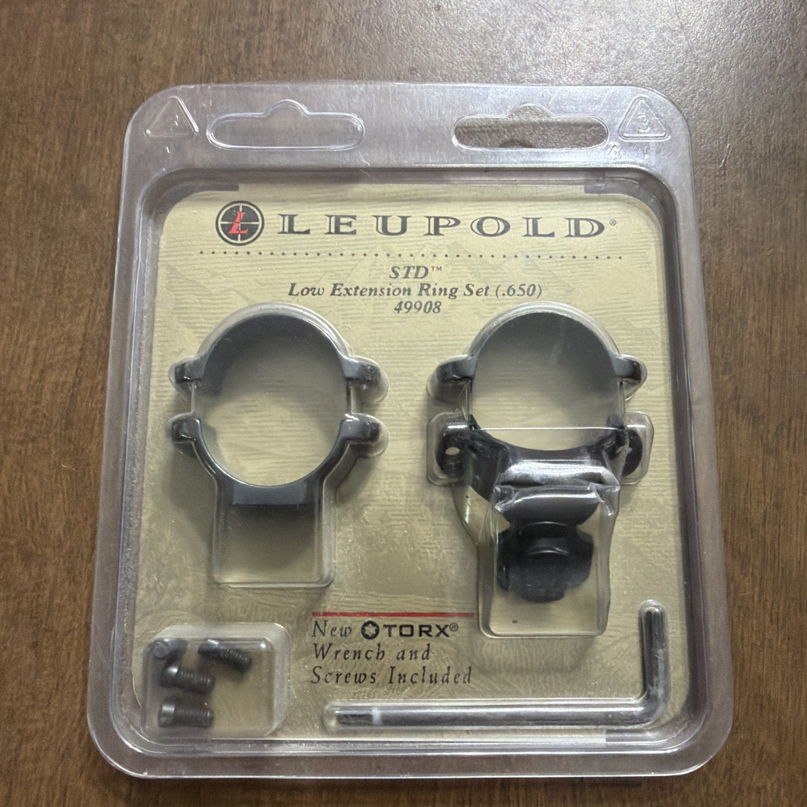 NOS DISCONTINUED LEUPOLD STANDARD LOW EXTENSION SCOPE RINGS 1” GLOSS 49908