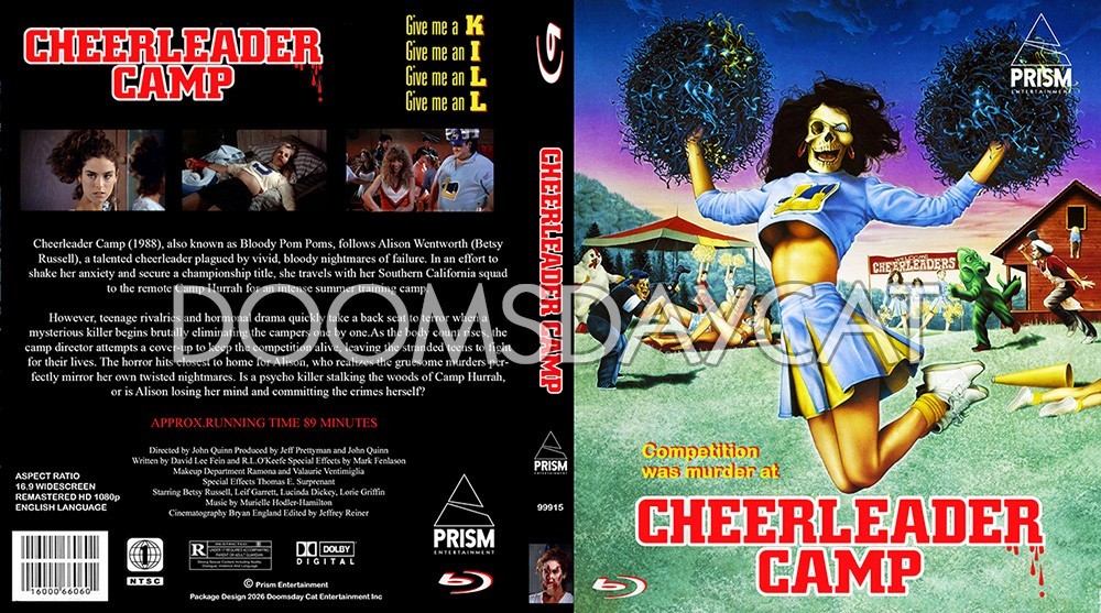 Cheerleader Camp 1988 Remastered Upscale Blu-Ray Betsy Russell, Leif Garrett