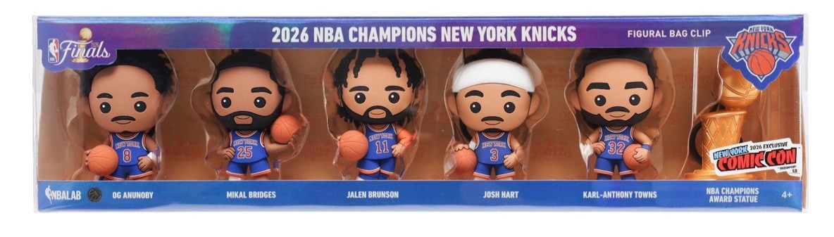 Monogram NBA New York Knicks 3D Foam Bag Clip  Keychain NYCC 2026 exclusive Set