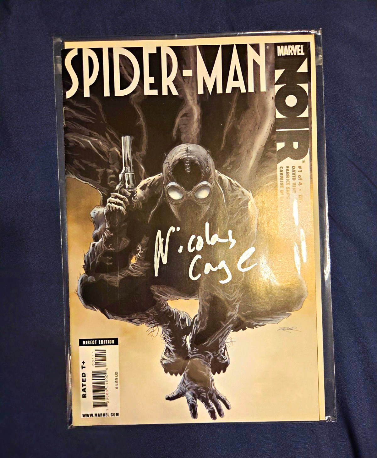 Marvel Spider-Man Noir #1 (2009) Signed Nicolas Cage Modern Age Single Issue Marvel Spider-Man Noir #1 (2009) Signed Nicolas Cage Modern Age Single Issue