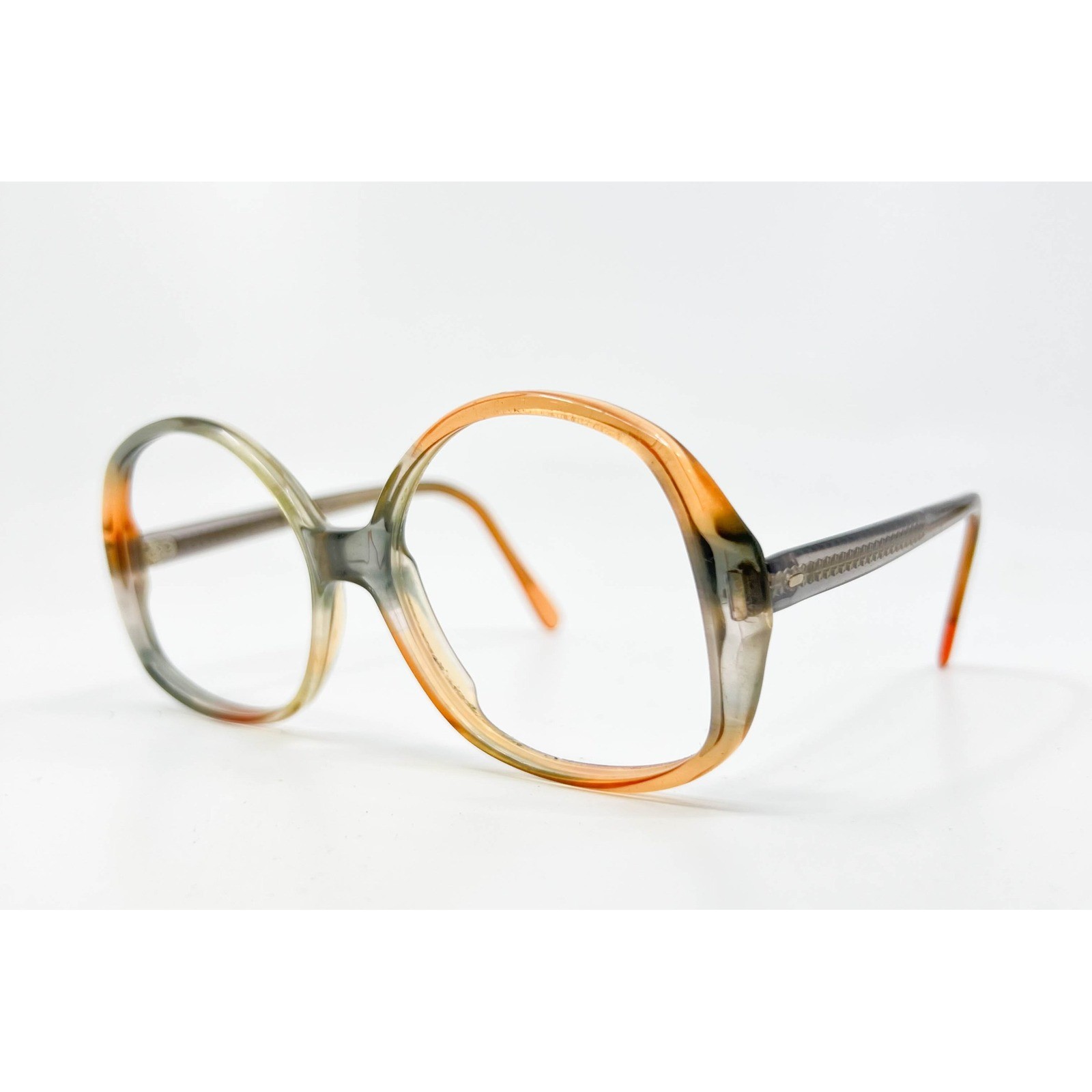 Renaissance Eyeglass Frames  Gray Orange Aurora 52-20-5.5 Vintage 52-20-5.5