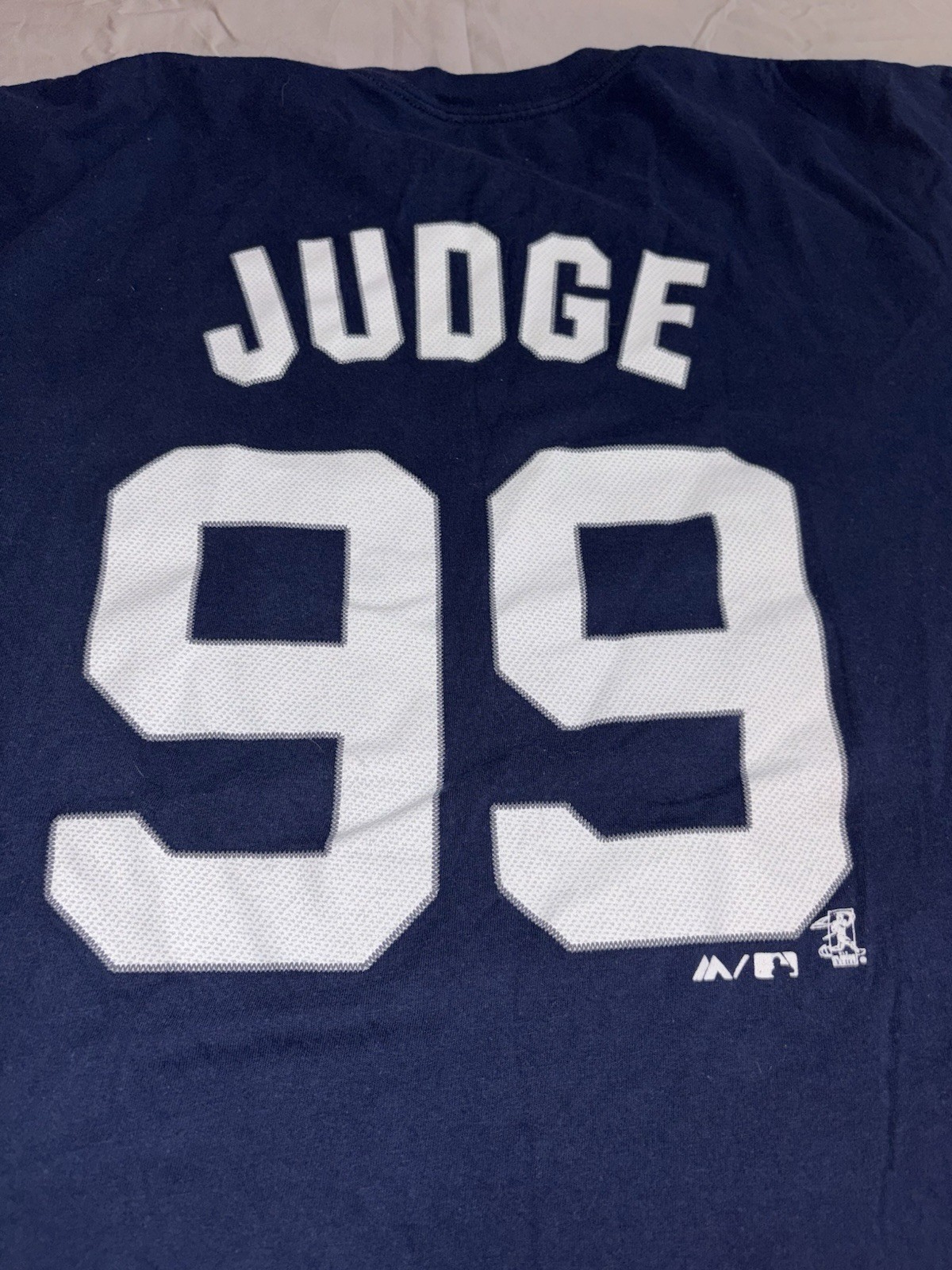 Majestic New York Yankees Aaron Judge #99 Blue T-Shirt Jersey Men\'s 2XL