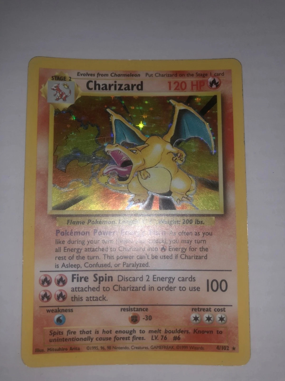 Charizard 4/102 Base Set Holo Charizard 4/102 Base Set Holo