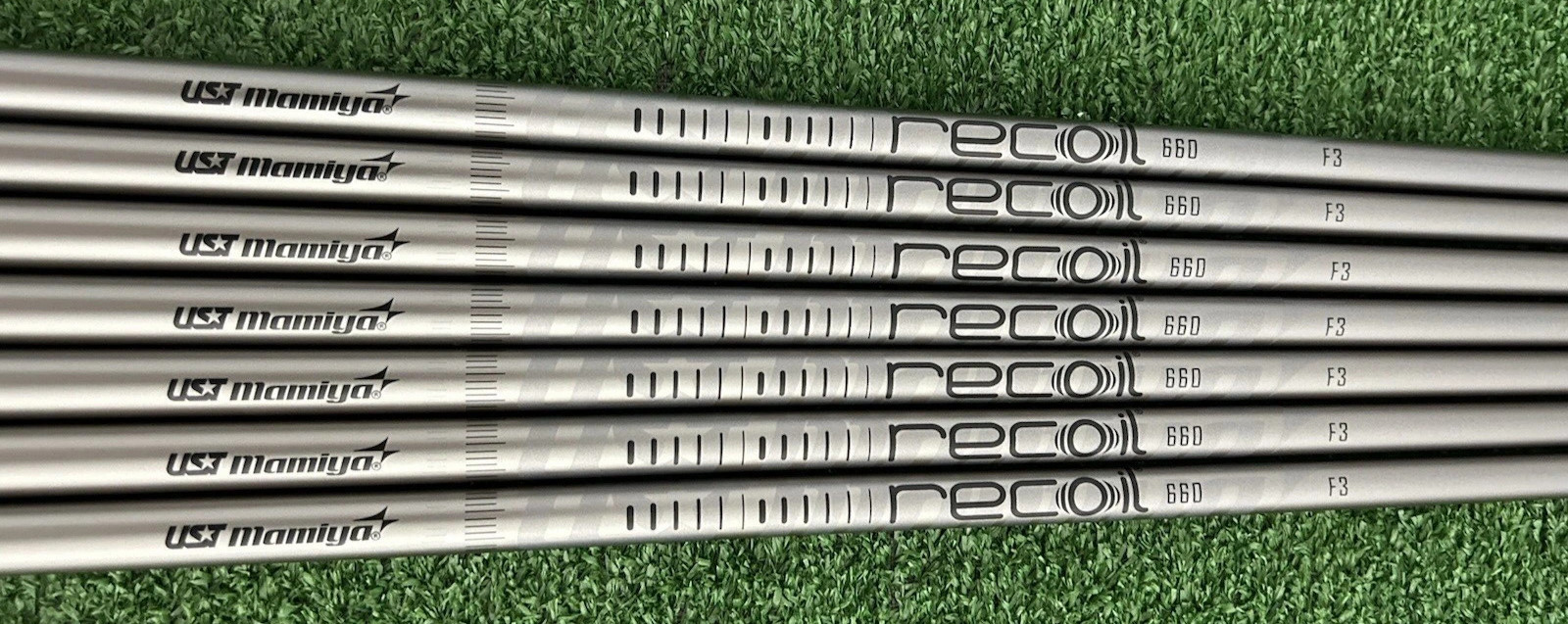 NEW UST Mamiya Recoil 660 SC F3 Regular Flex Graphite .370 - 7pc Iron Shafts Set