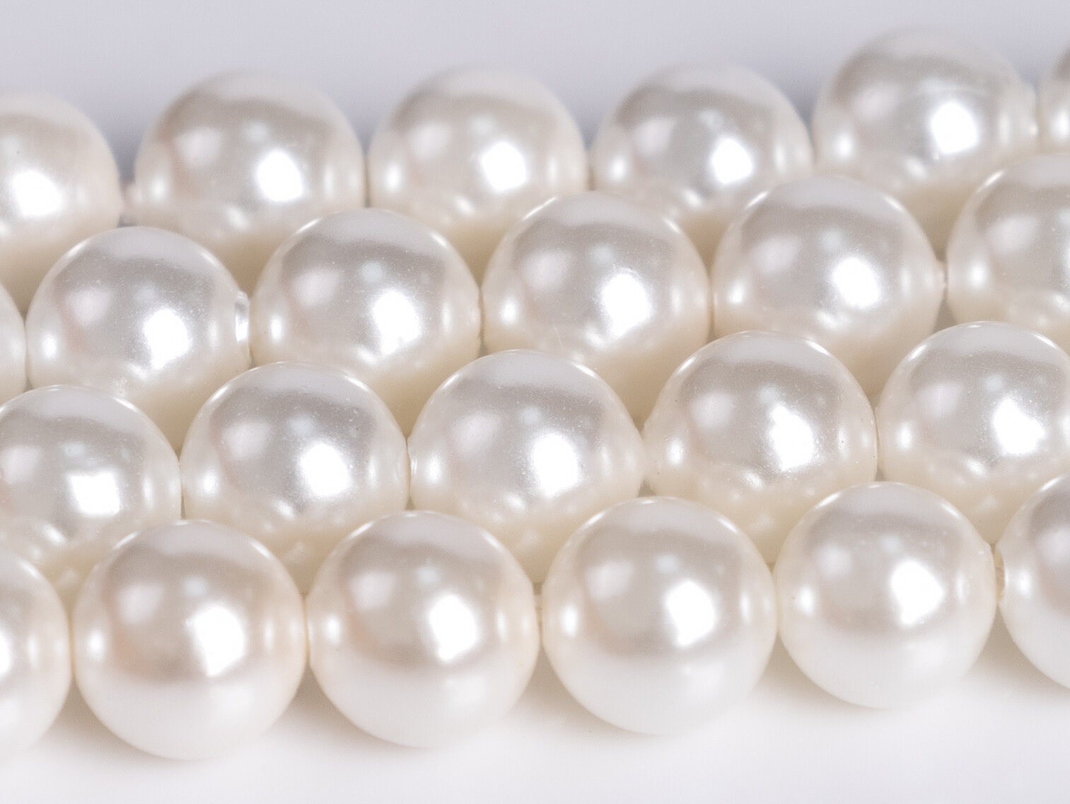 Genuine Natural White Shell Pearl Beads Round Loose Beads 4mm 6mm 8mm 10mm