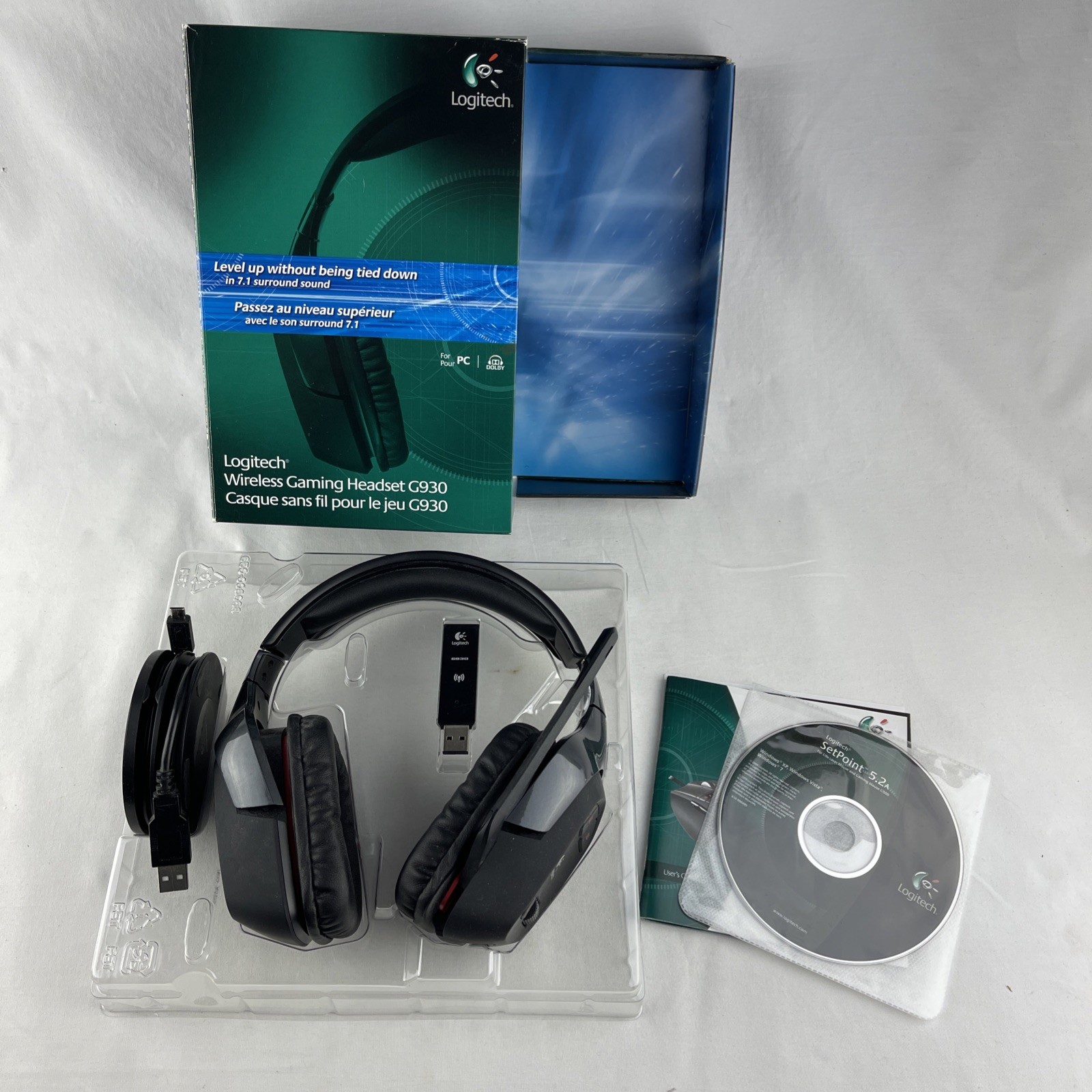 Logitech G930 Gaming Headset Black 7.1 Surround Sound 2.4GHz 981-000257 Logitech G930 Gaming Headset Black 7.1 Surround Sound 2.4GHz 981-000257