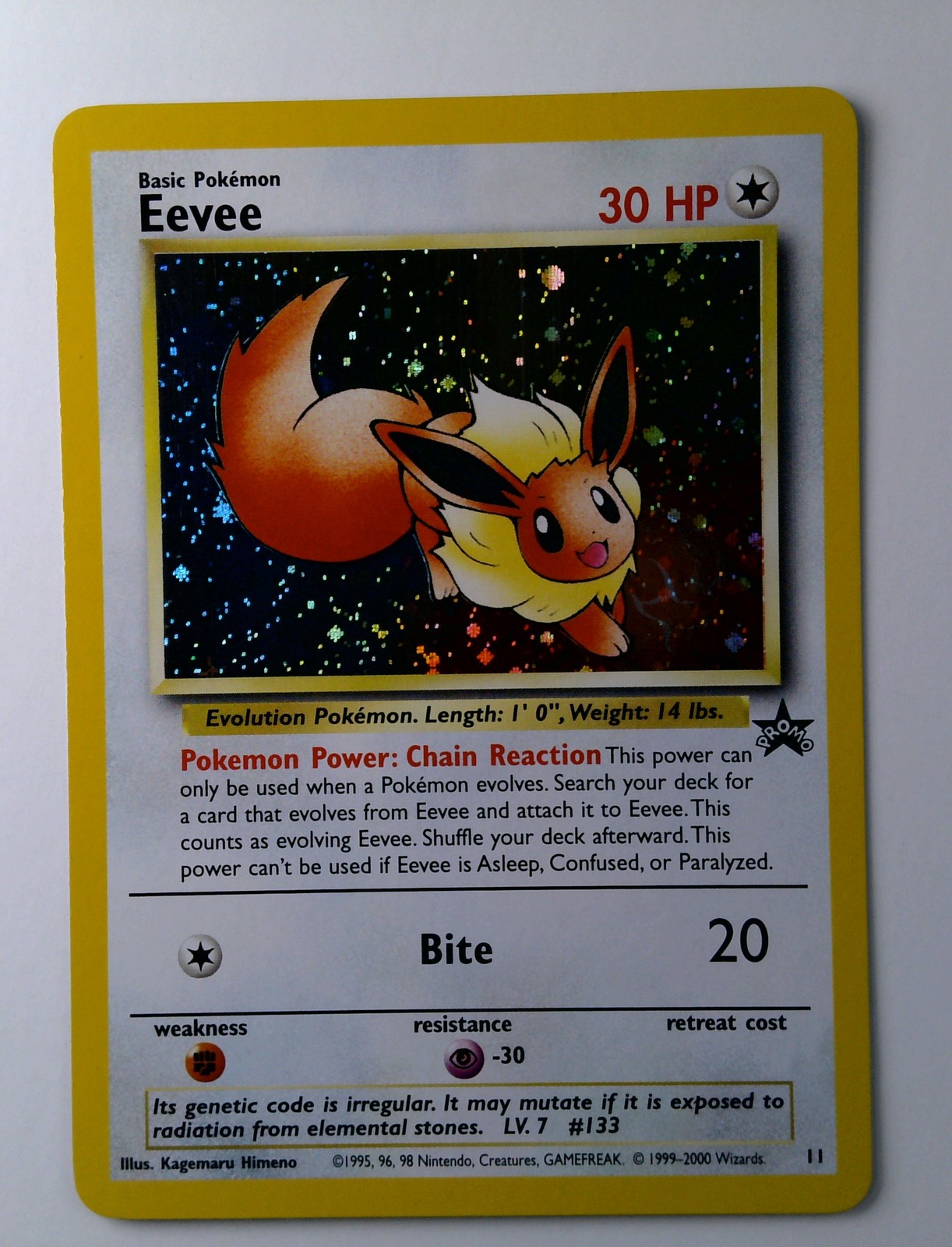 Eevee - Holo - 11/53 Wizards Black Star Promos - Pokmon TCG - 2000 11/53 Eevee - Holo - 11/53 Wizards Black Star Promos - Pokmon TCG - 2000 11/53