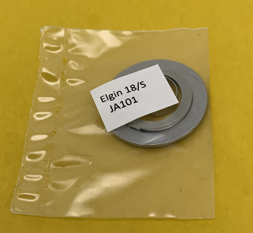 Elgin 18/S Part #  JA-101 DBH Mainspring. New Old Stock. Sealed