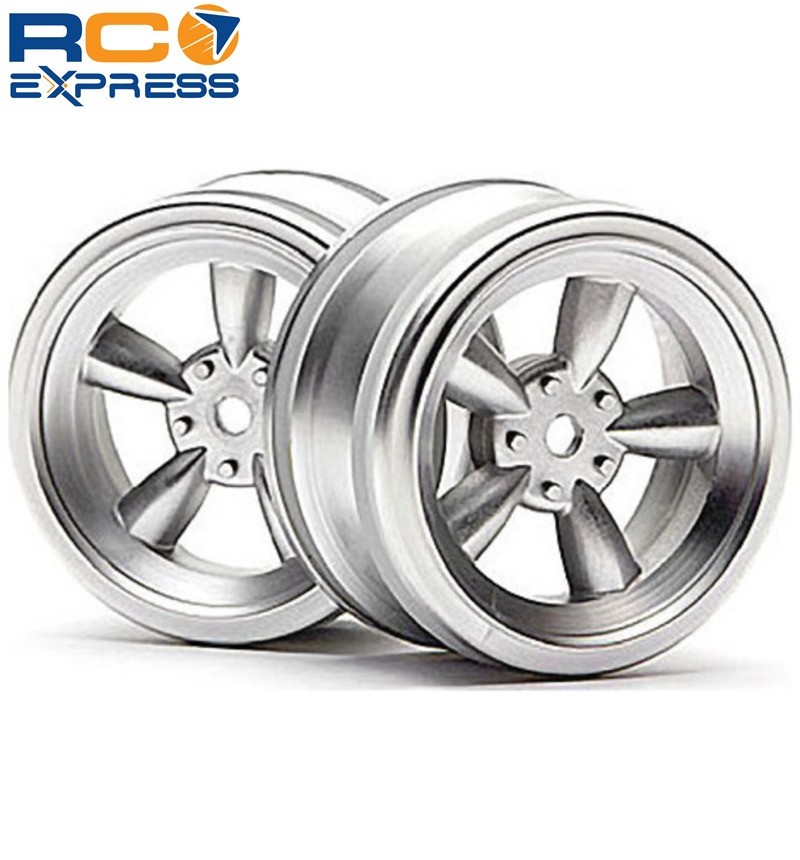 HPI Vintage 5-Spoke Wheels 26mm Matte Chrome (2) HPI3815