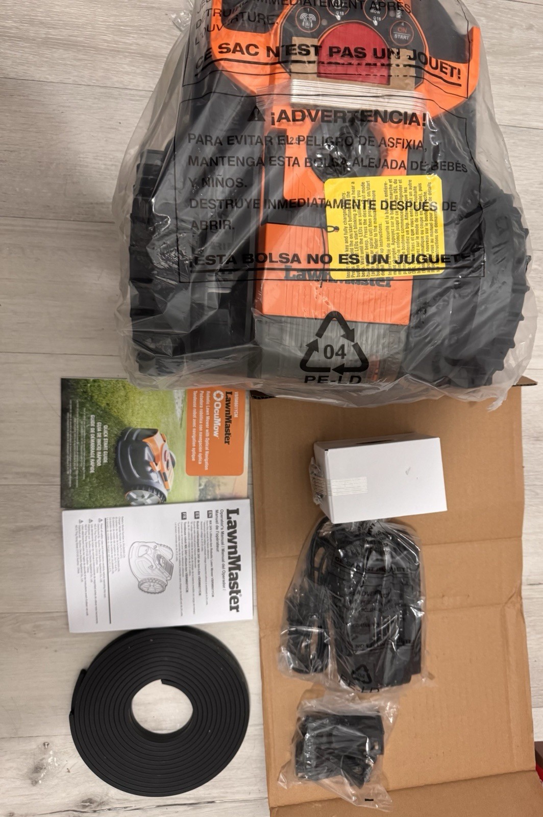 LawnMaster OcuMow™ VBRM601YCM MAX Perimeter Wire Free Robot Lawn Mower CutsSmall