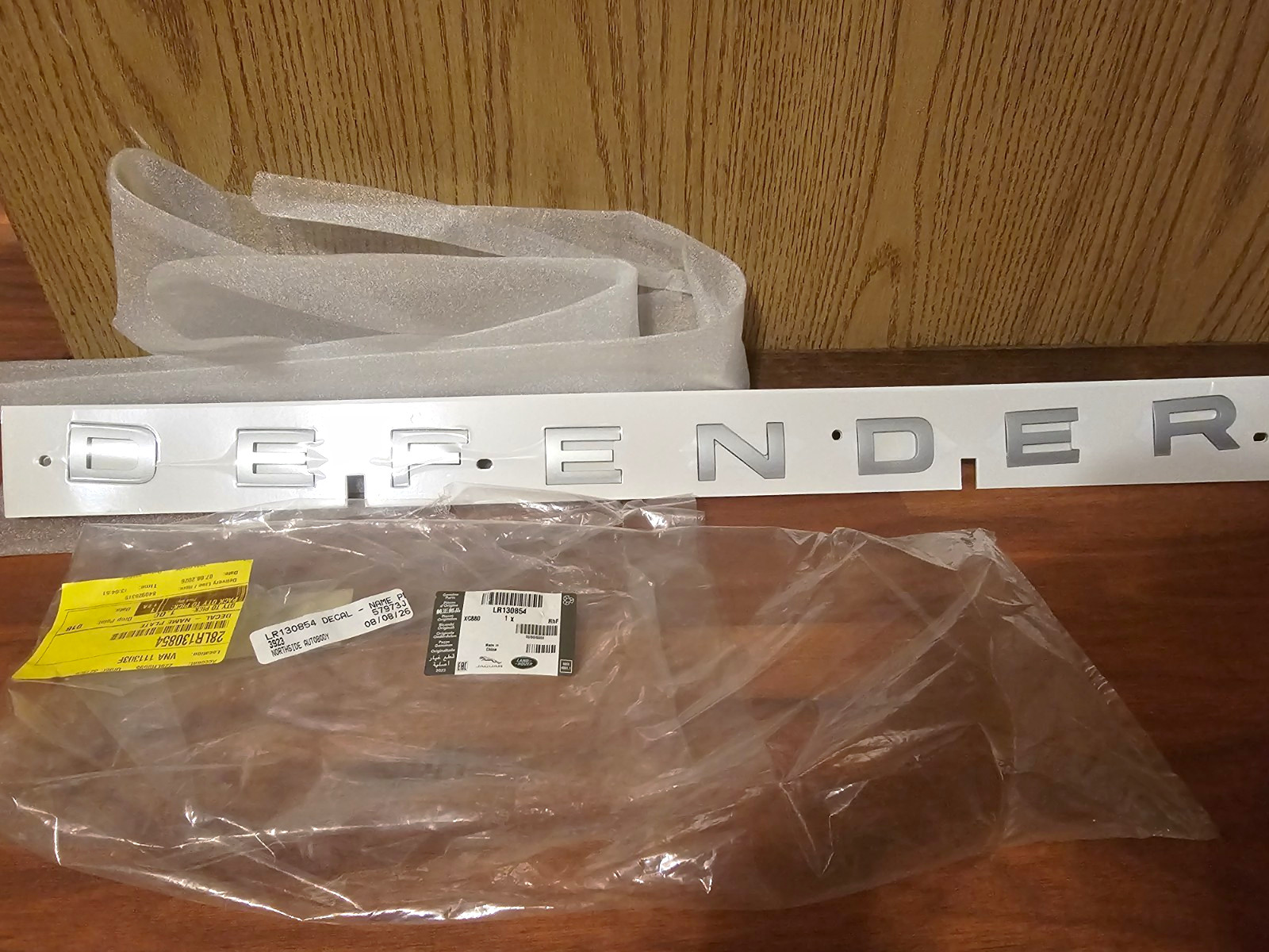 2020-2023 OEM Land Rover Defender Hood Decal Badge-Silver-REDUCED