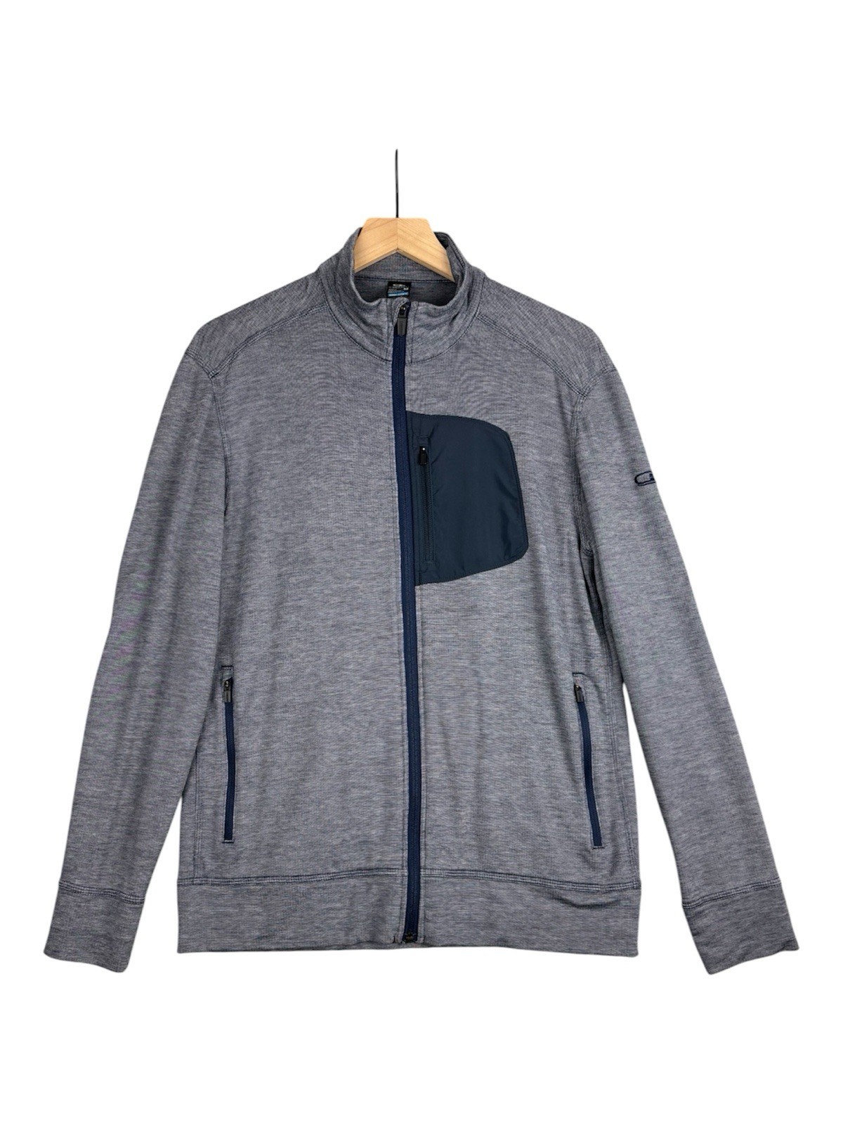 Icebreaker Merino Jacket Mens Medium Blue Cool Lite Outdoor Hiking Gorpcore Icebreaker Merino Jacket Mens Medium Blue Cool Lite Outdoor Hiking Gorpcore