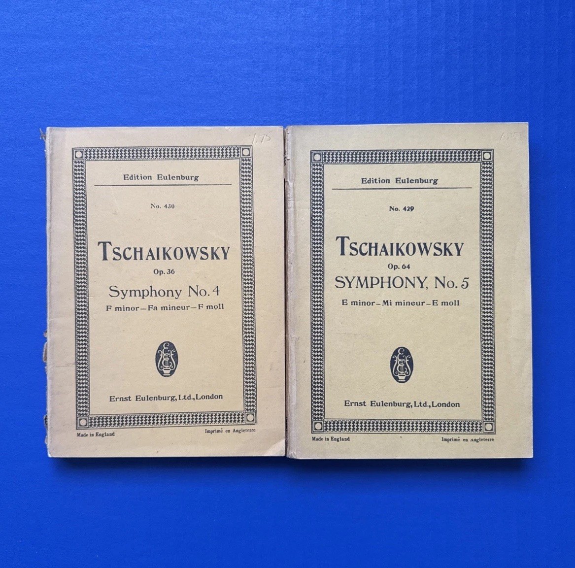 Tchaikovsky - Symphonies Nos. 4 & 5 -  Two Eulenburg Miniature Study Scores PB