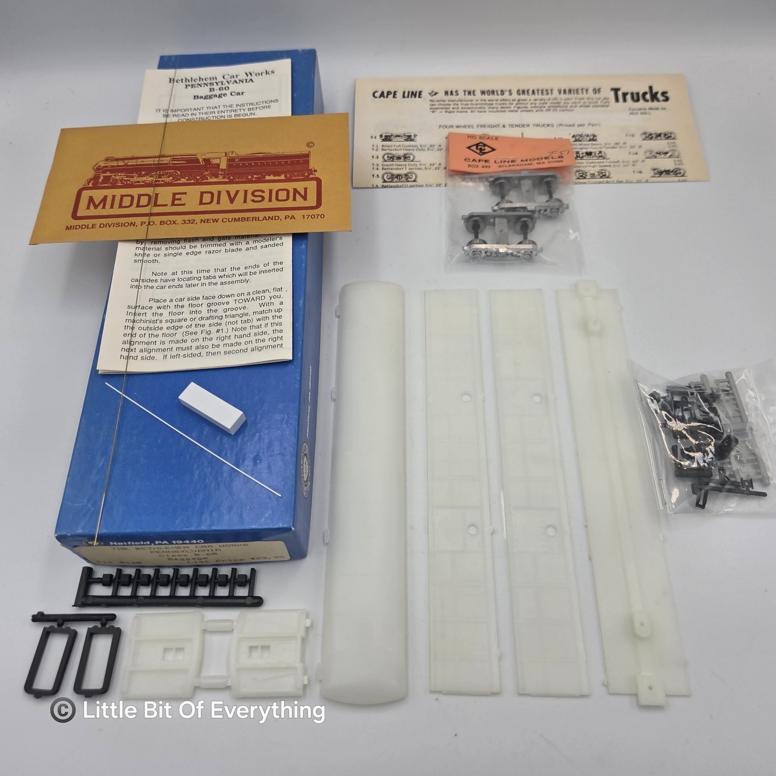 Bethlehem Car Works Kit #430 - Pennsylvania Railroad Class B-60 Baggage w-BONUS