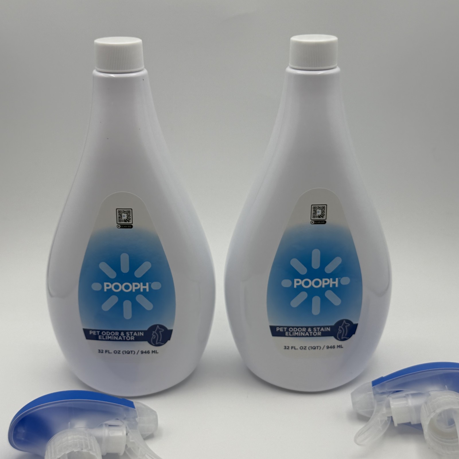 POOPH Pet Odor & Stain Eliminator 32 fl oz (1 QT) - 2-Pack with Sprayers POOPH Pet Odor & Stain Eliminator 32 fl oz (1 QT) - 2-Pack with Sprayers