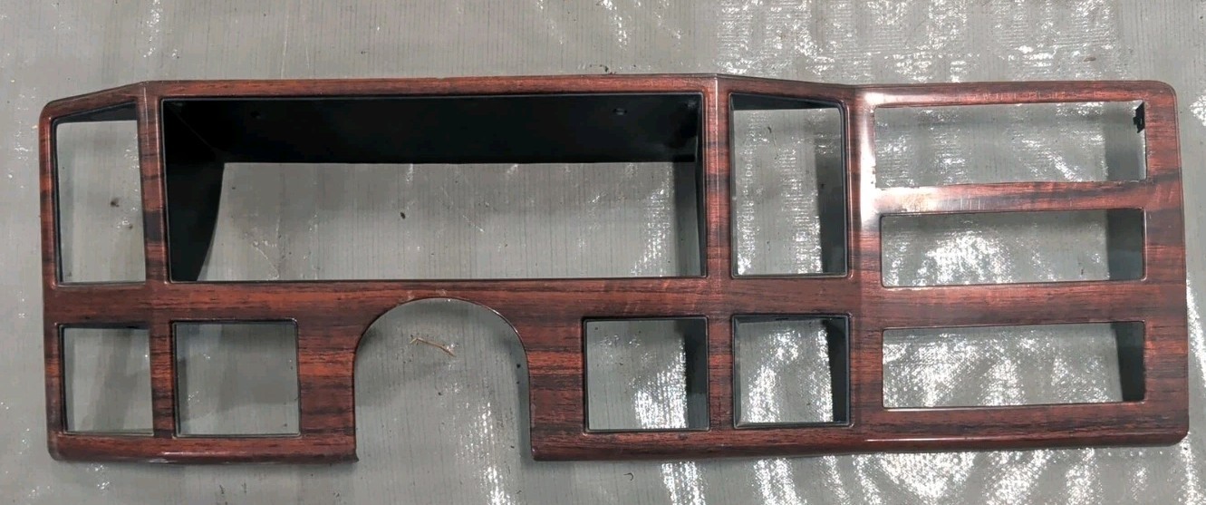 1984-1996 Jeep Cherokee XJ MJ Wood Grain Gauge Cluster Dash Panel Insert Bezel