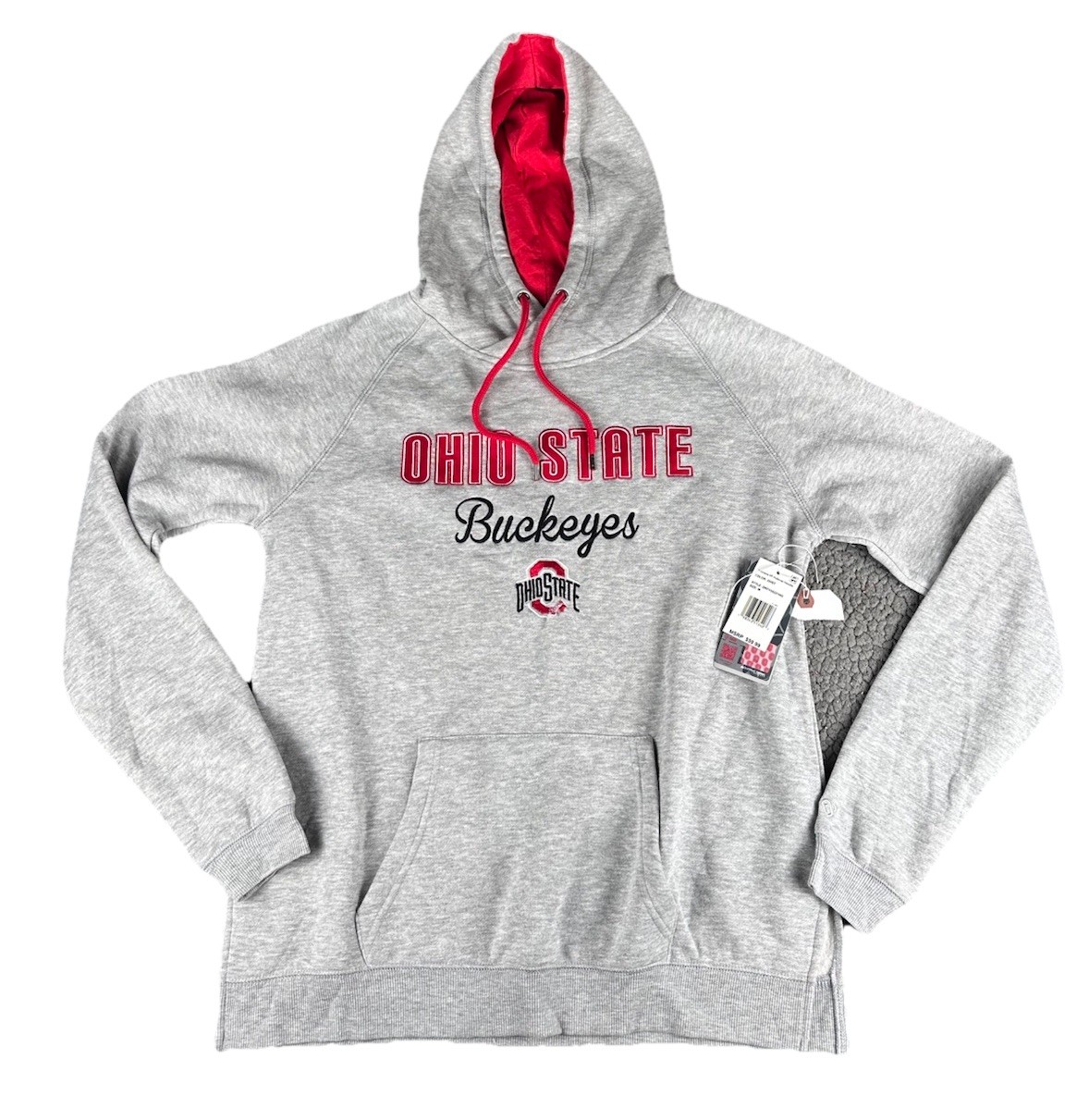 NEW Colosseum Ohio State Buckeyes Womens Hoodie Sweatshirt Gray Size Medium
