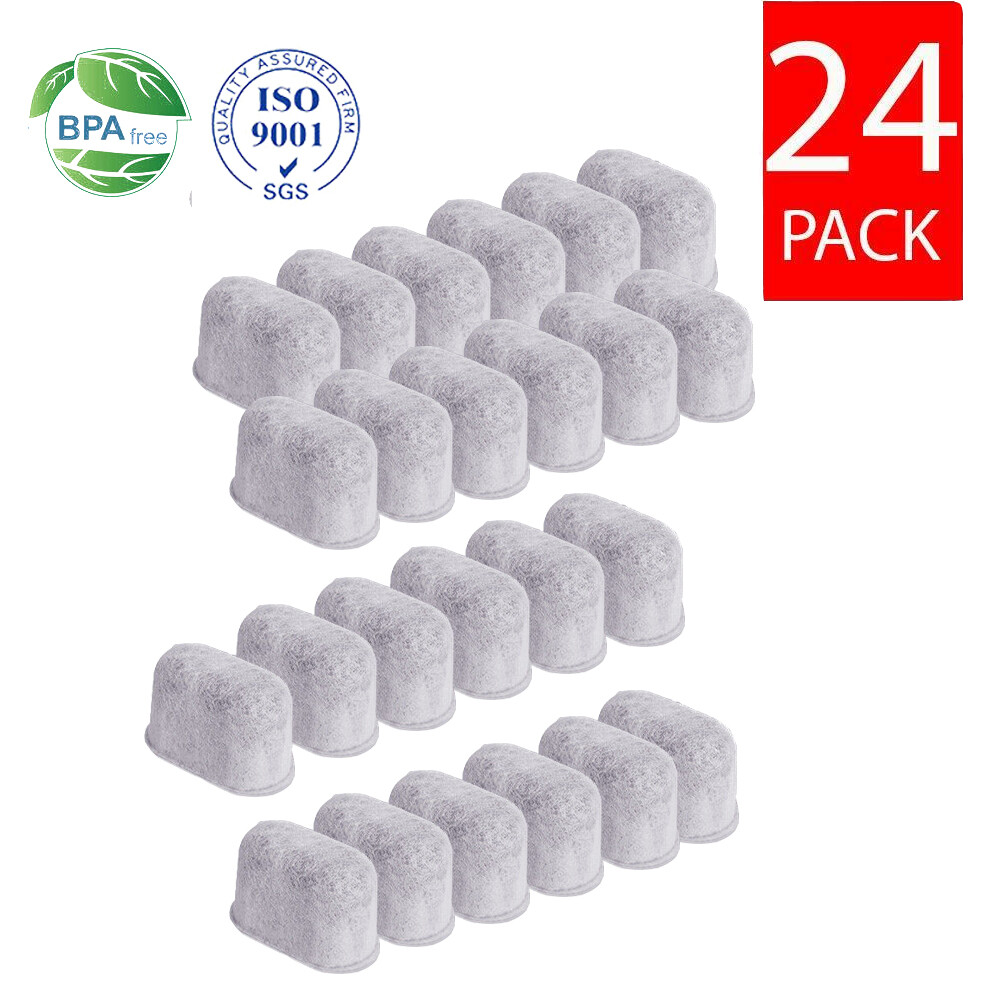 24 Premium Charcoal Water Filters for All Cuisinart Coffee Makers - DCC-RWF, US