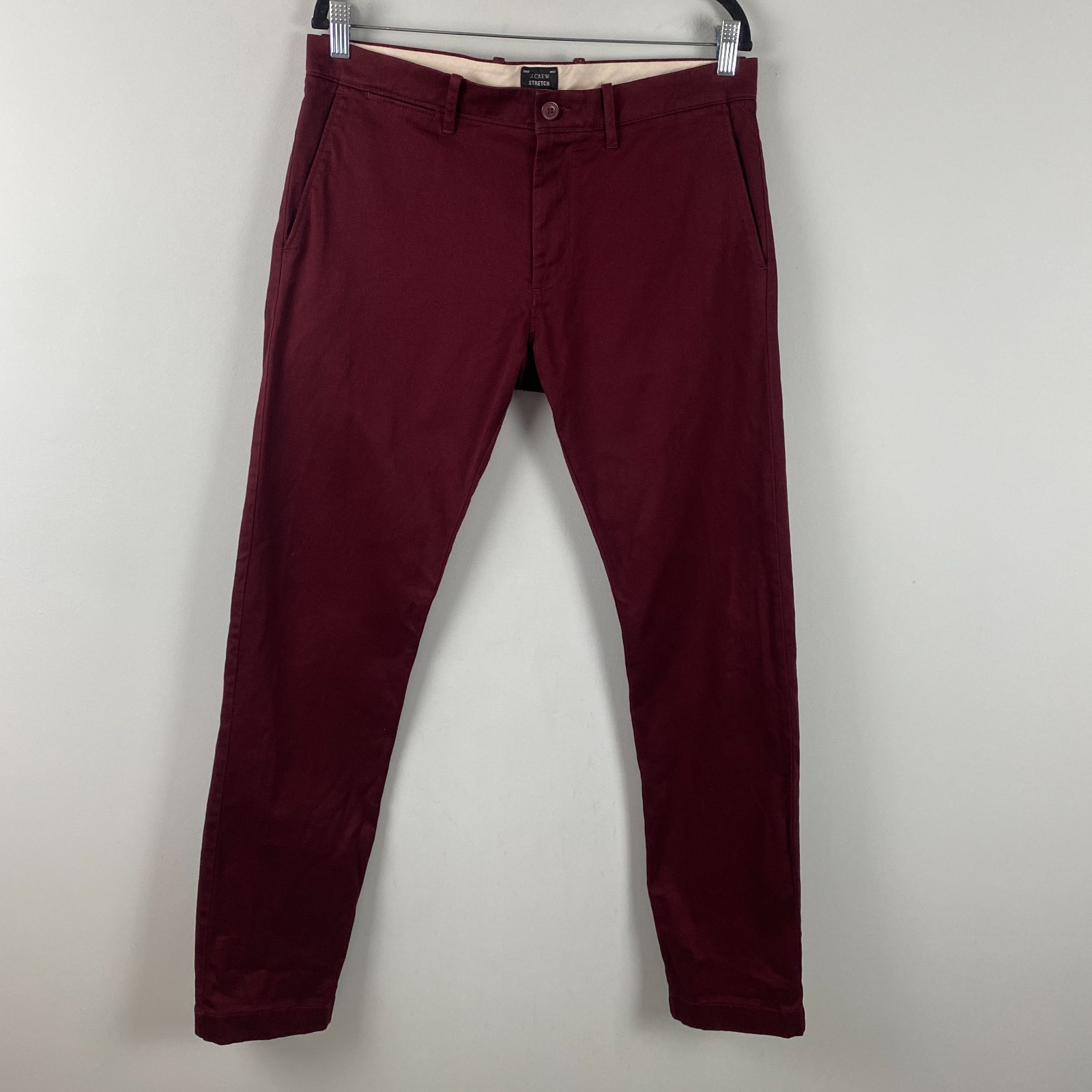 J Crew Burgundy 484 Slim Stretch Chino Pants Size 32x32 J Crew Burgundy 484 Slim Stretch Chino Pants Size 32x32